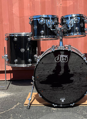DW Performance 4pc Black Mirra Drum Set