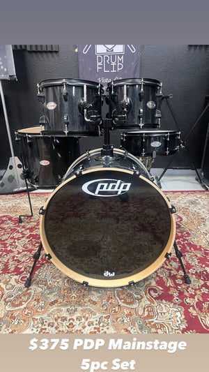 PDP Black Sparkle Mainstage Drum Set 5pc