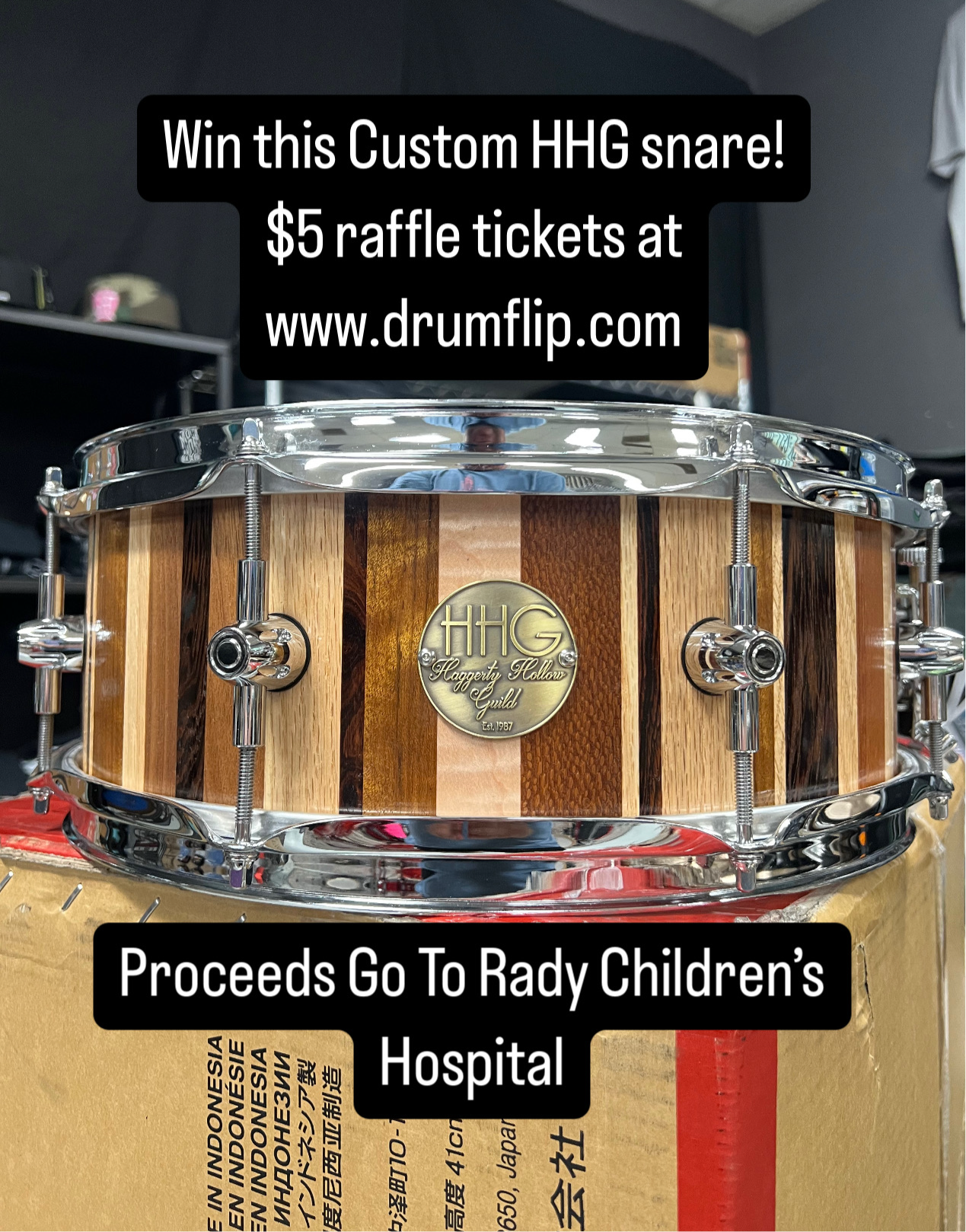 Rady Children’s Hospital Raffle!  HHG Recycled Series Snare Drum 14x5”