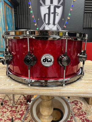 DW Collectors Red Sparkle 4pc Drum Set