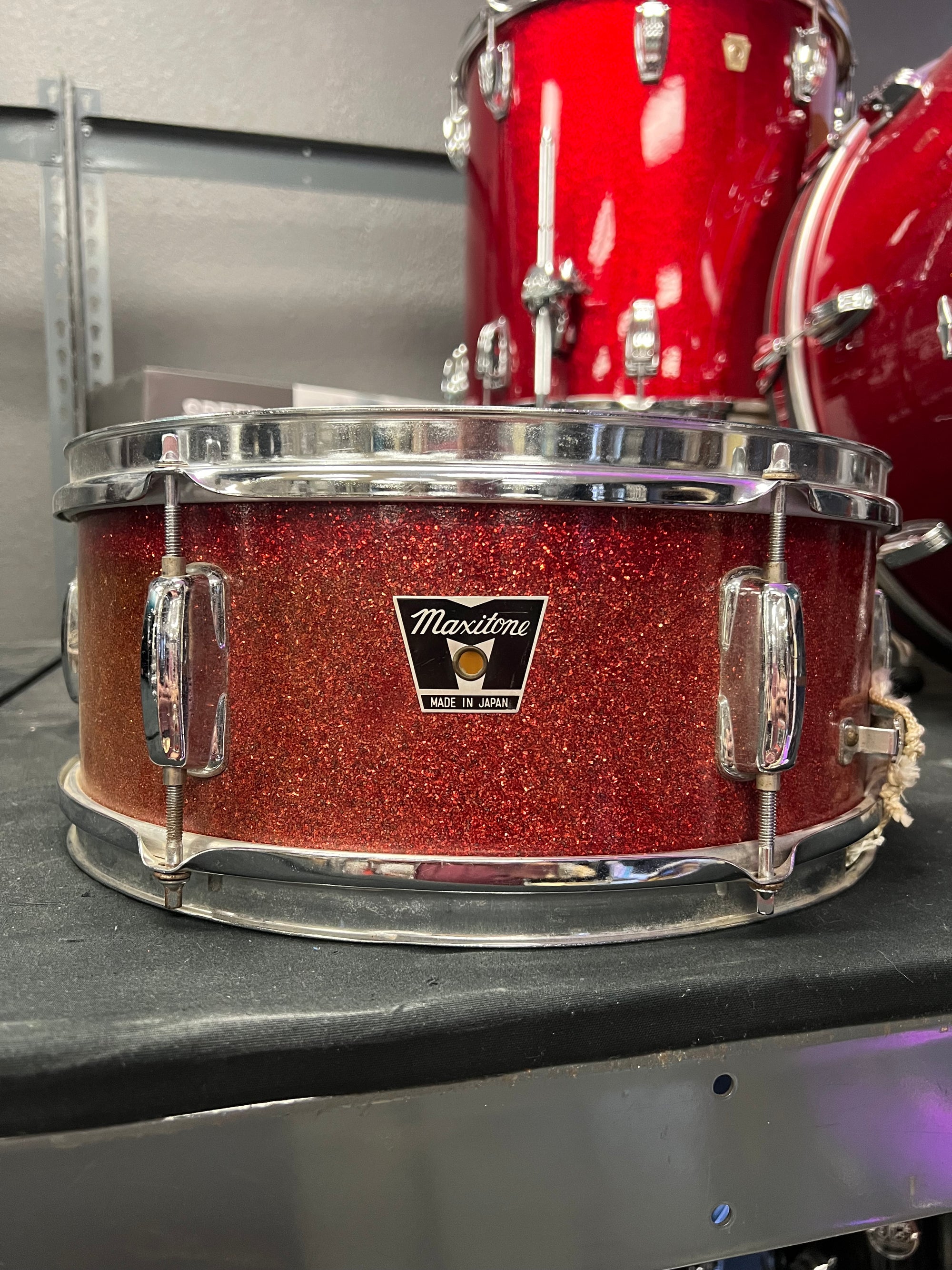 Maxitone 14x6” Snare Drum Red Sparkle