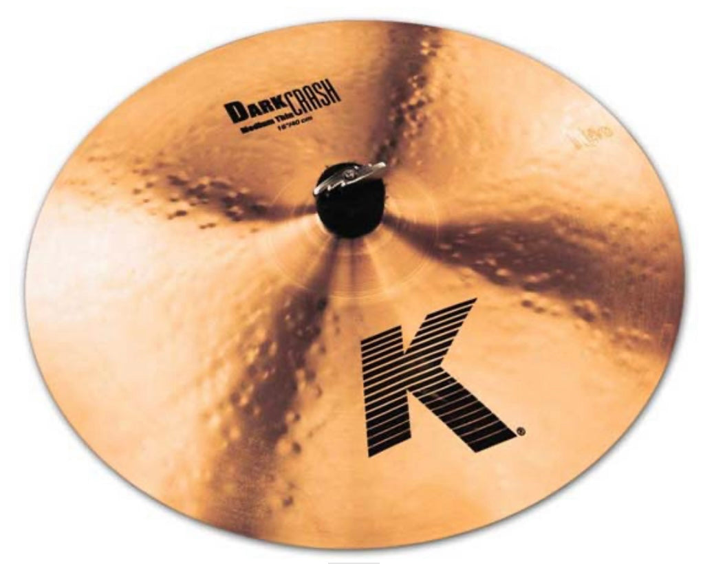 Zildjian 17” K Dark Medium Thin crash cymbal