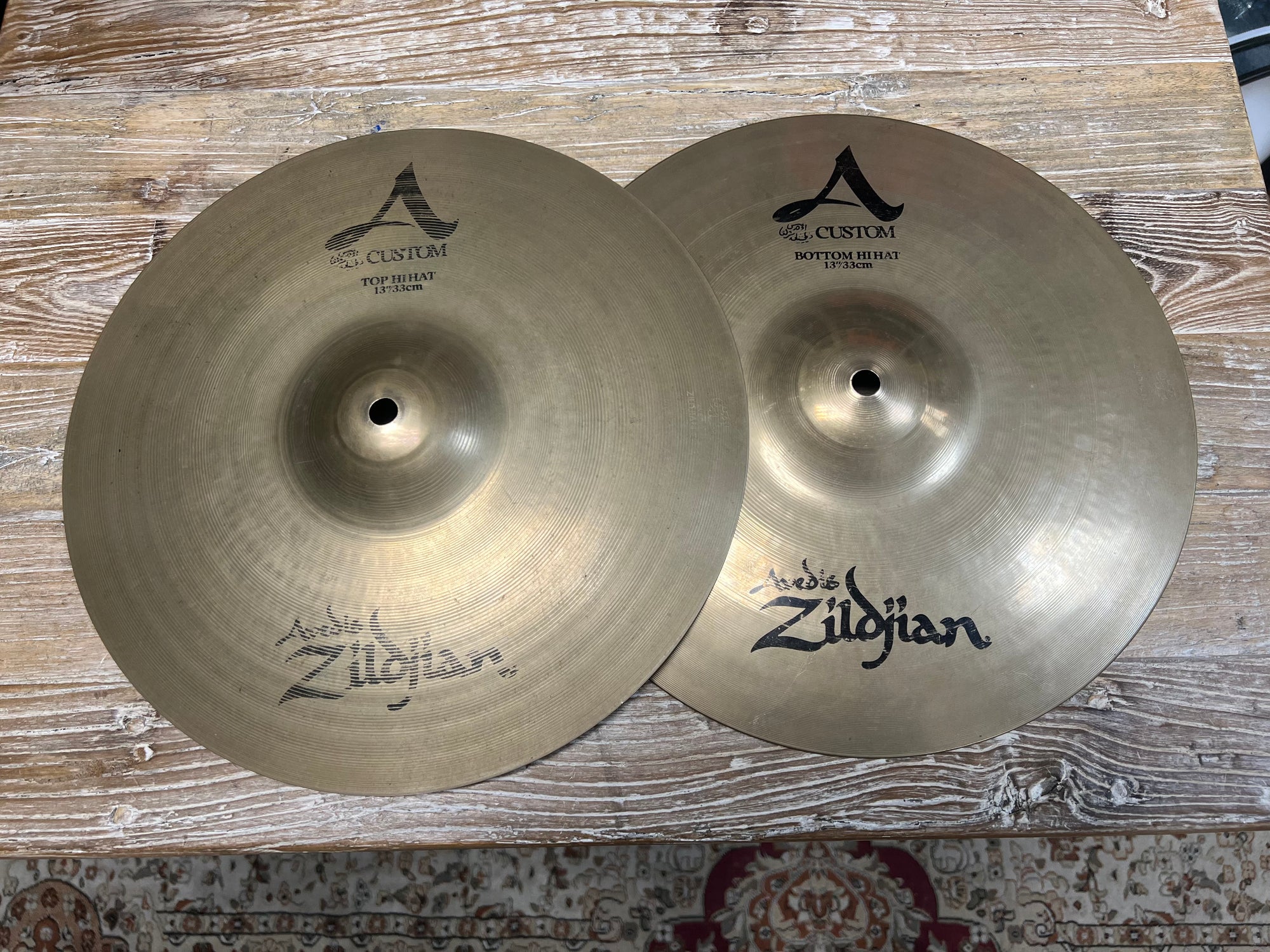 Zildjian 13” A Custom hi hat Cymbals