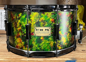 Pork Pie 14x8” Maple Alcohol Ink Snare Drum