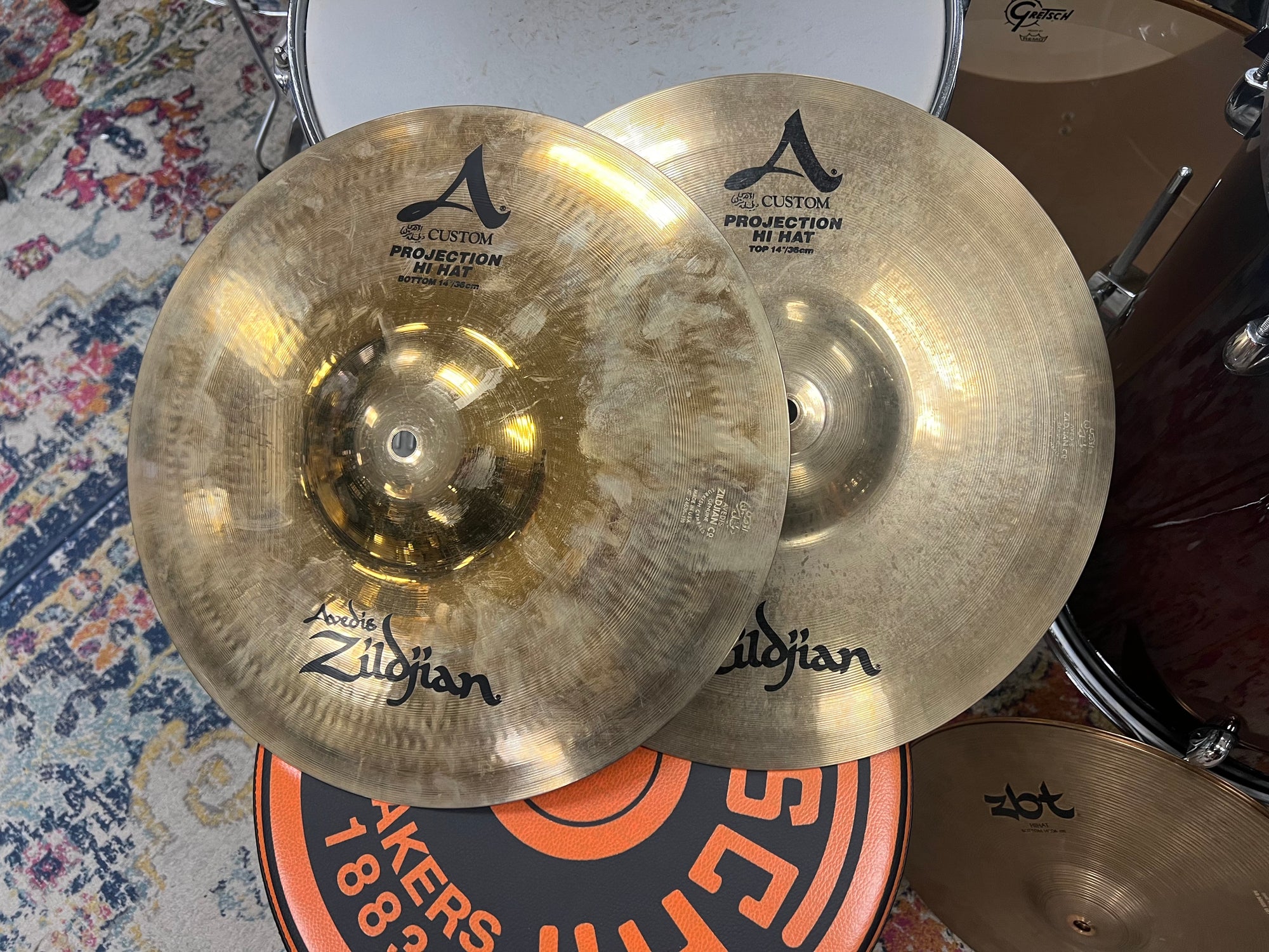 Zildjian 14” A Custom projection hi hat Cymbals