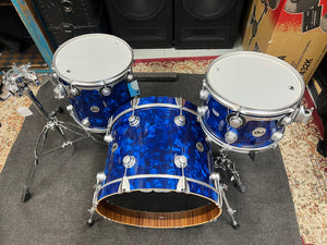 DW Collectors Blue Moonstone 3pc Drum Set