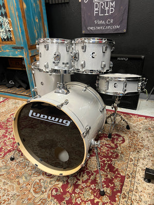 Ludwig Element Evolution 5pc Silver Sparkle Drum Set