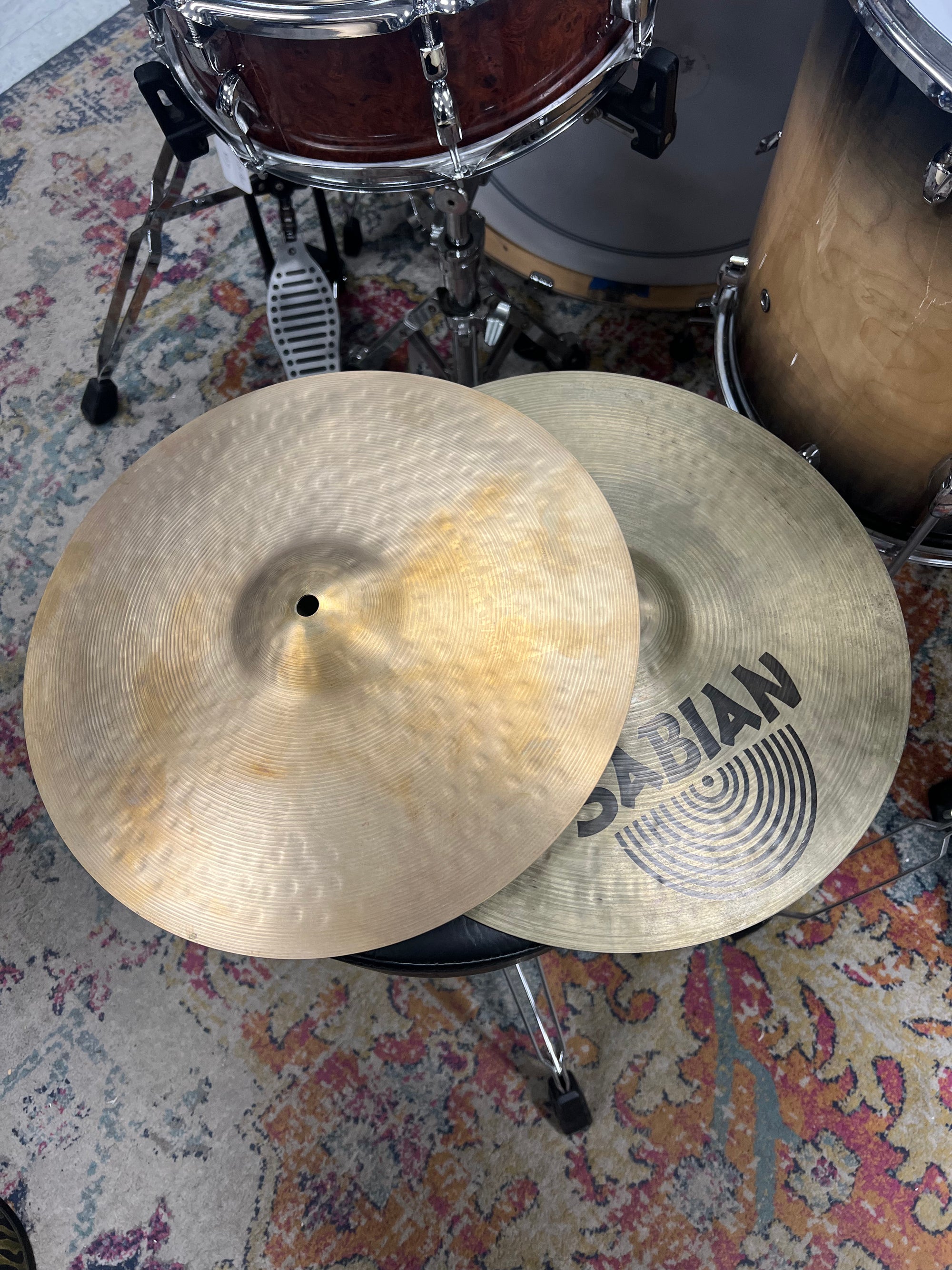 Sabian 14” Hand Hmmered Rock hi hat Cymbals