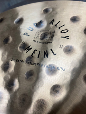 Meinl 22” Pure Alloy Extra Hammered Crash/Ride Cymbal