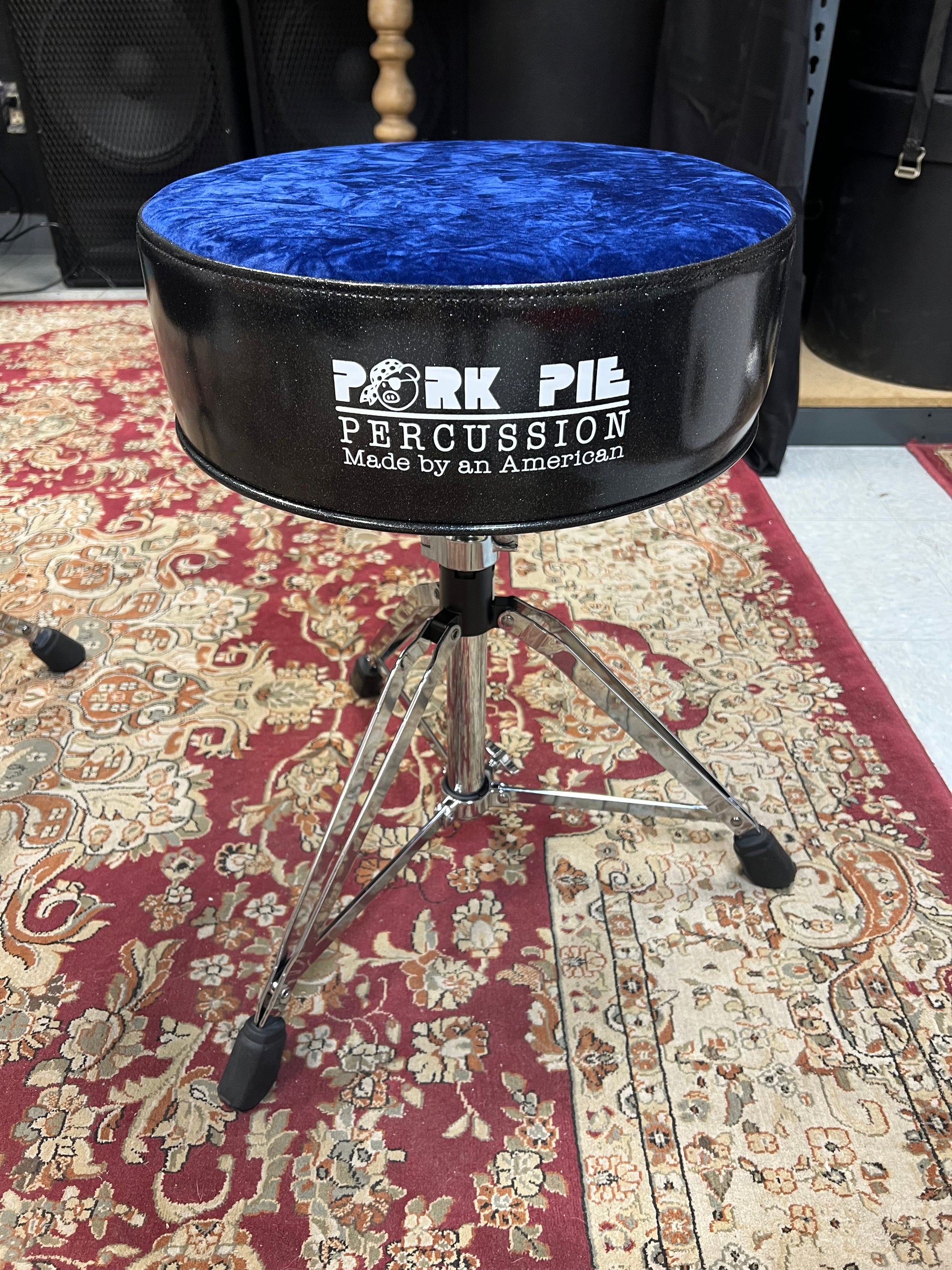 Pork Pie Black Sparkle Drum Throne