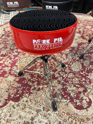 Pork Pie Red/Orange Sparkle Drum Throne