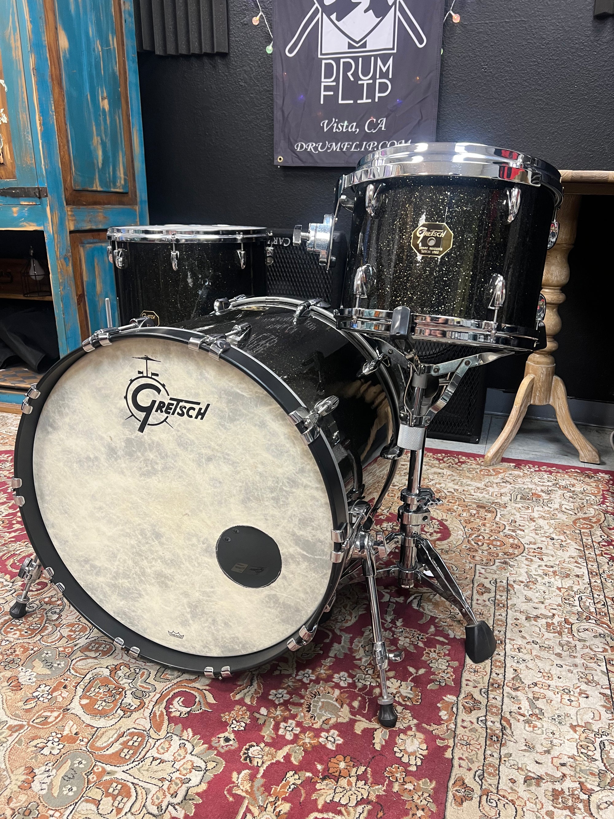 Gretsch USA Custom Twilight Sparkle 3pc Drum Set