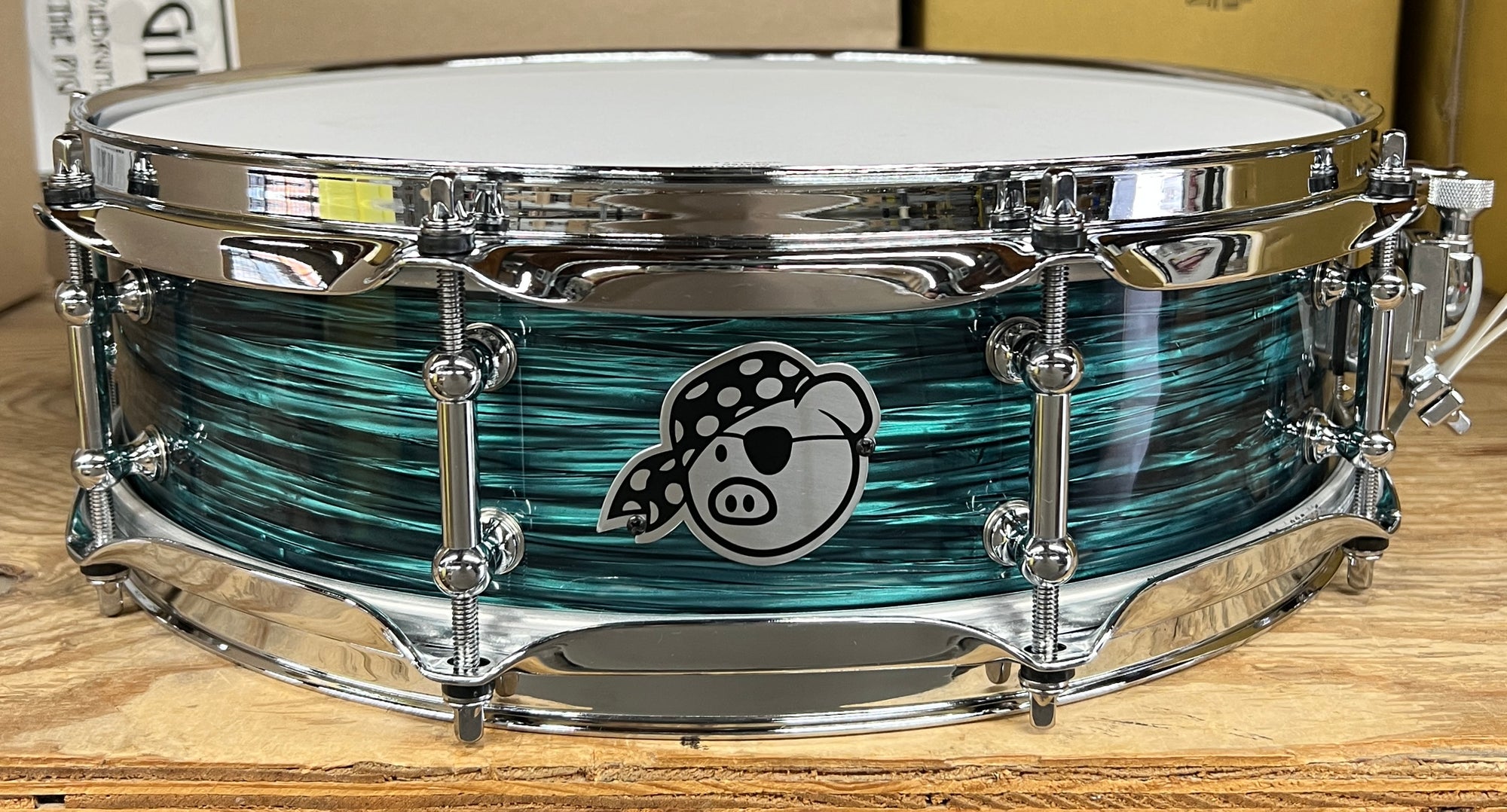 Pork Pie 14x4” Teal Oyster Snare Drum