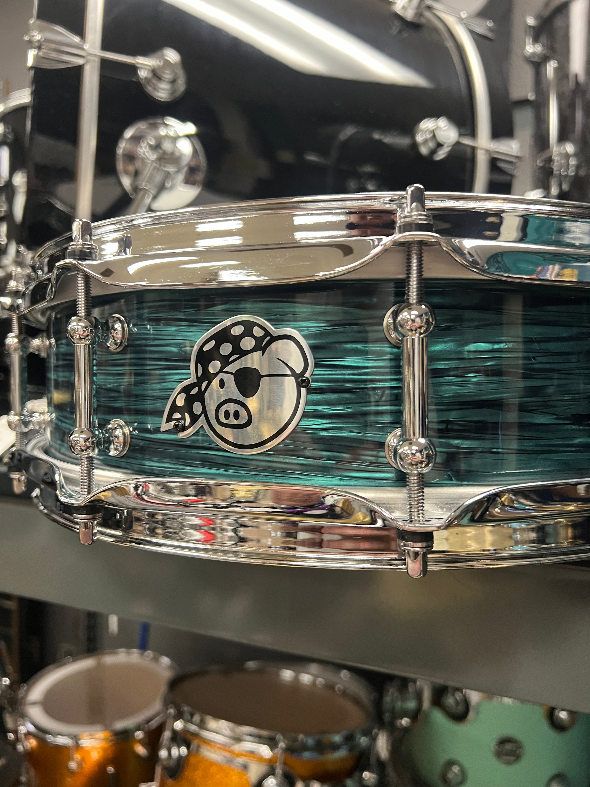 Pork Pie 14x4” Teal Oyster Snare Drum