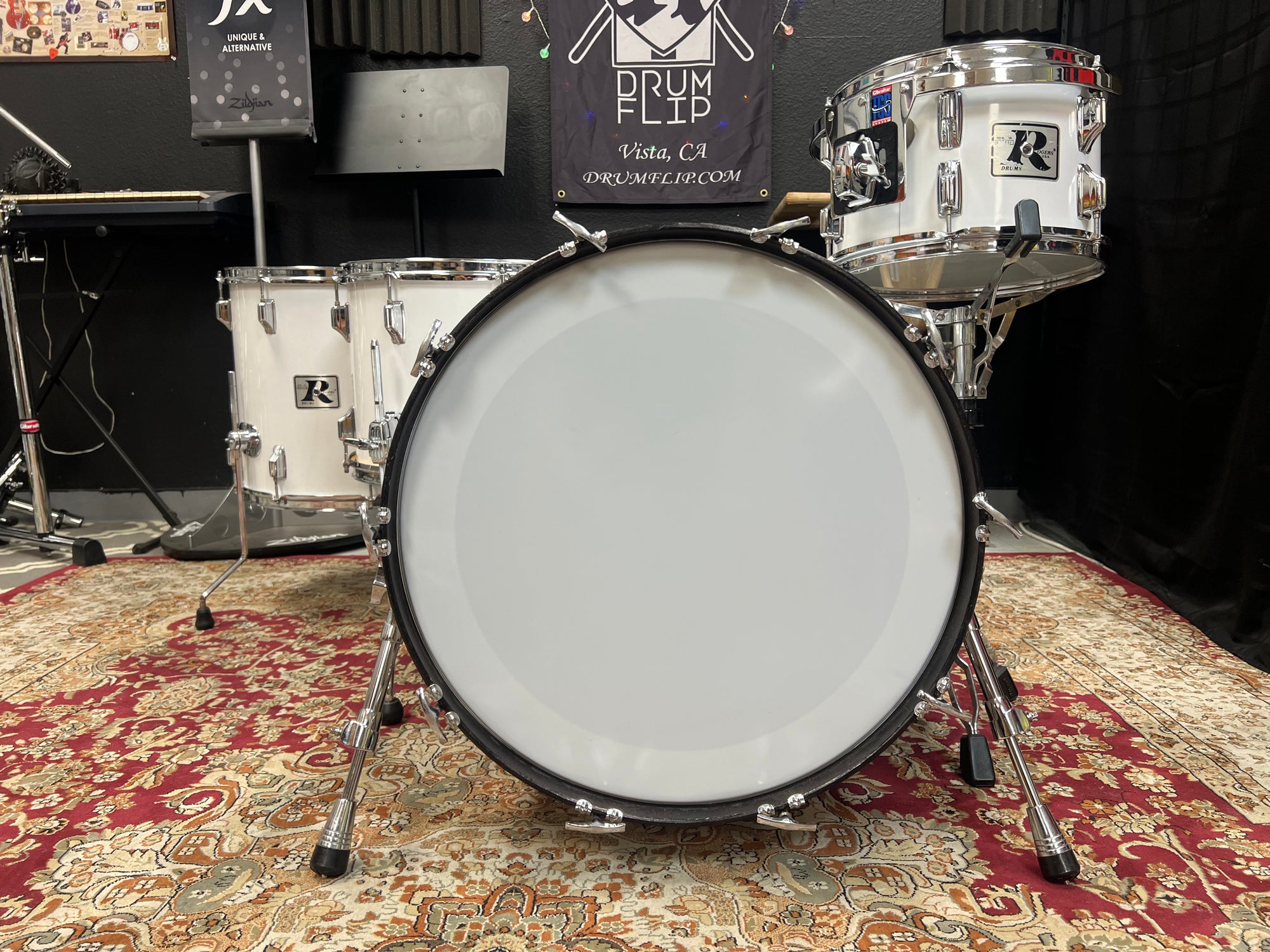 Rogers Big R New England White 4pc Drum Set