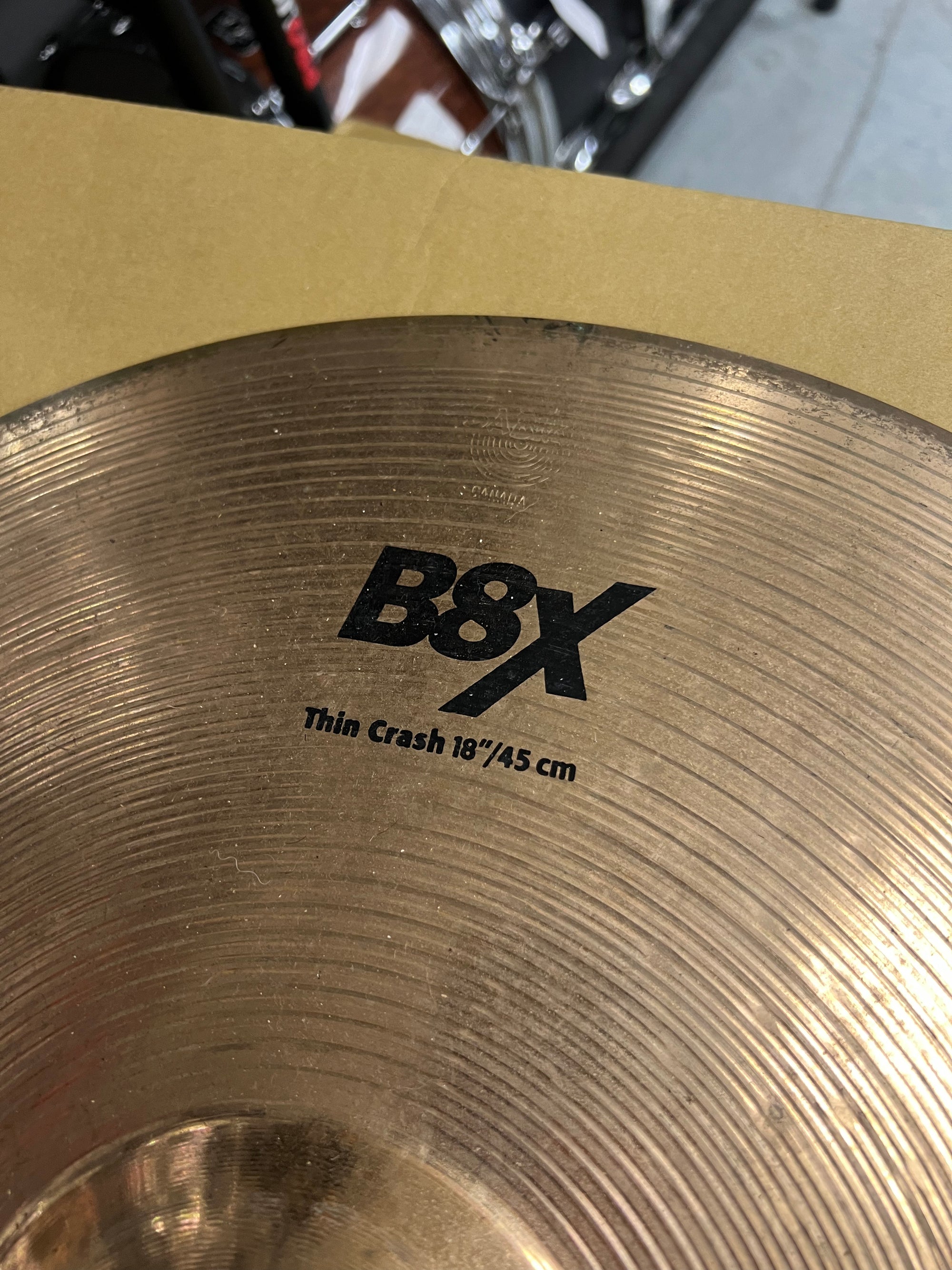 Sabian B8X 18” thin Crash Cymbal