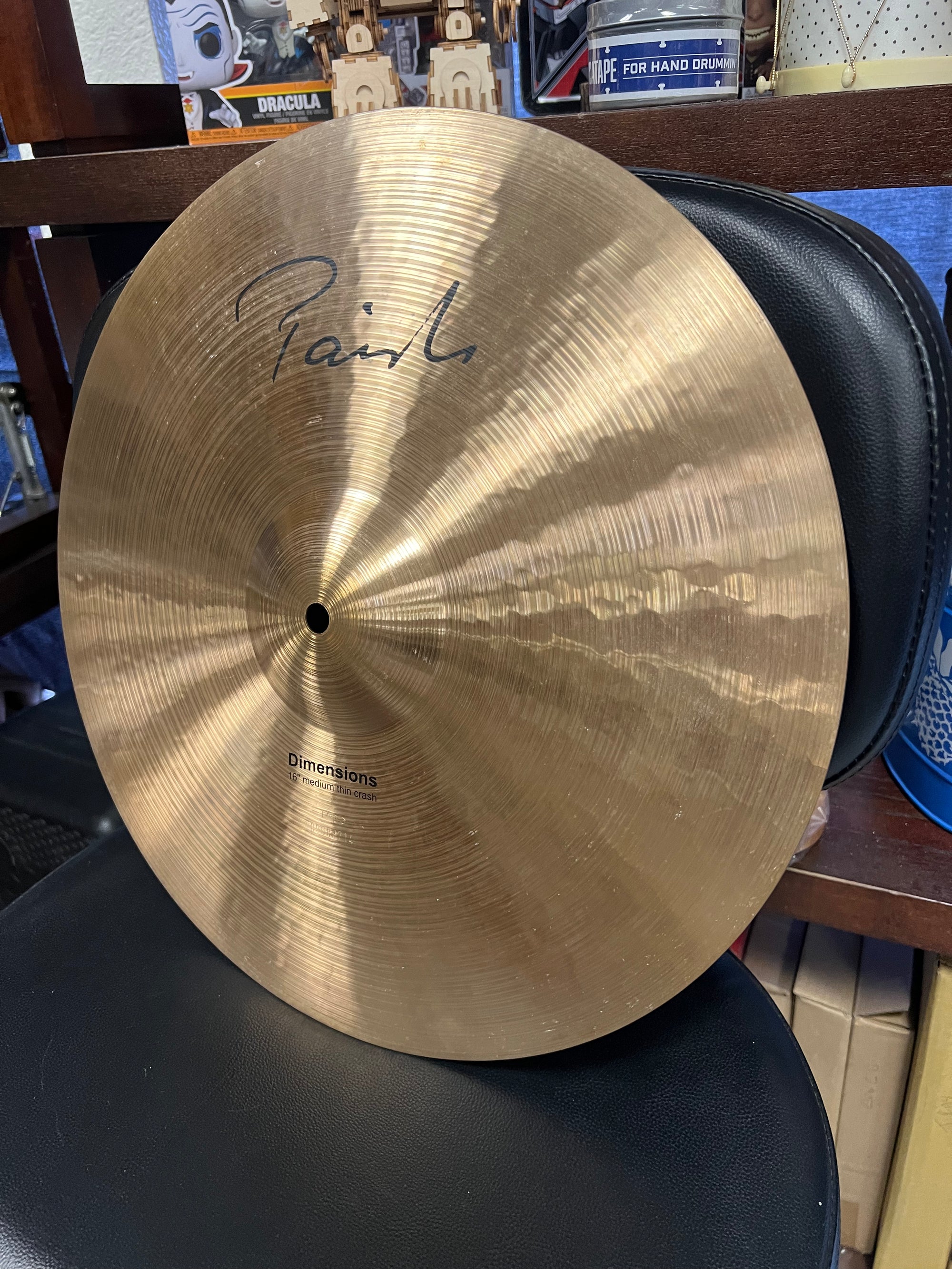 Paiste 16” Signature Dimensions Medium Thin Crash Cymbal Cracked