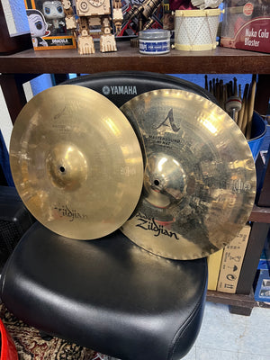 Zildjian 14” A Custom Mastersounds hi hat cymbals