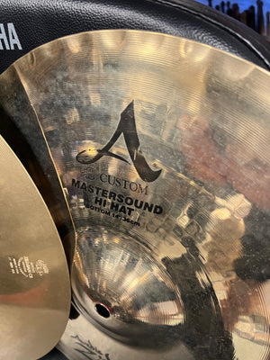 Zildjian 14” A Custom Mastersounds hi hat cymbals