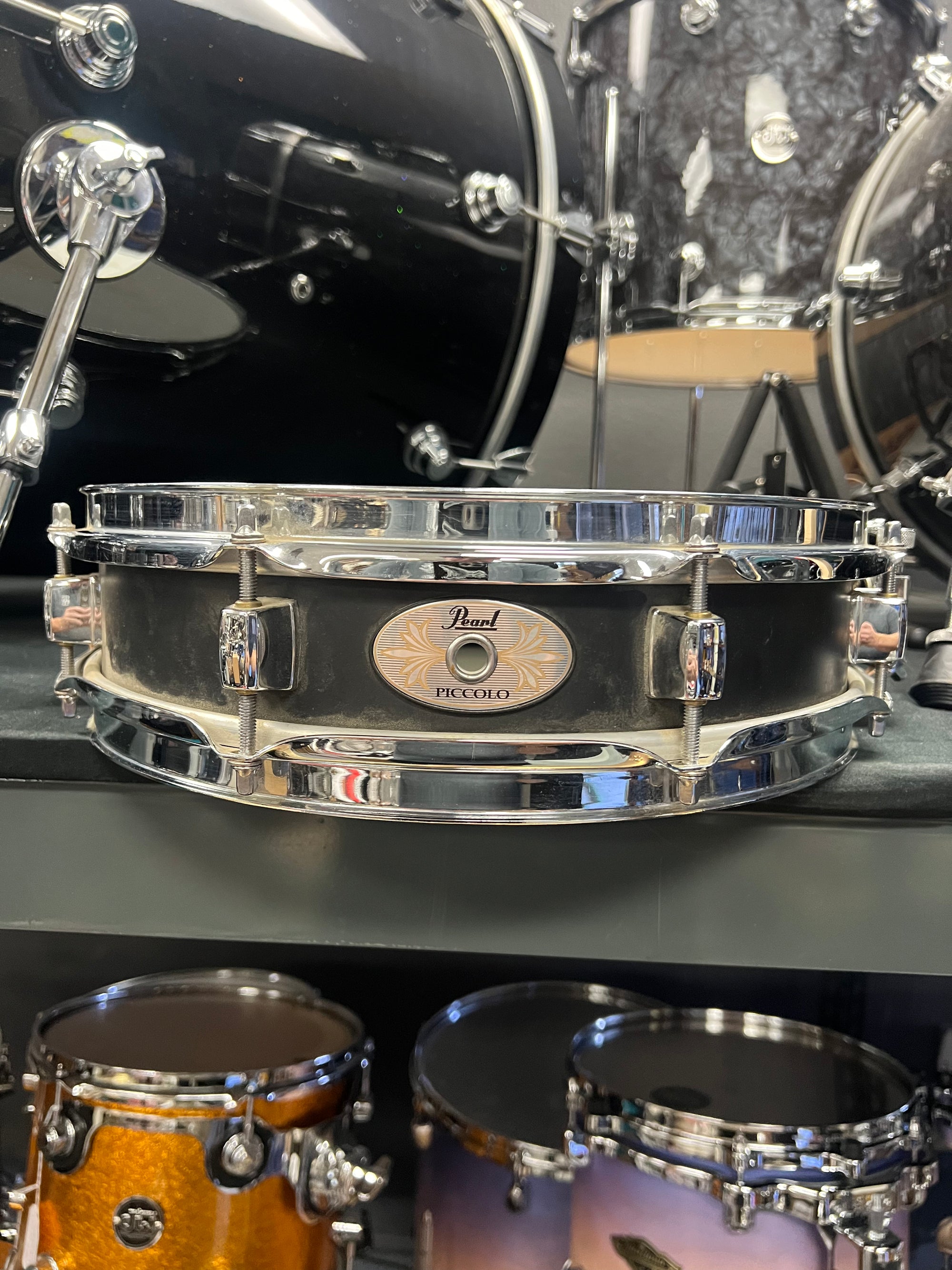 Pearl 13x3” Steel Piccolo Snare Drum Black