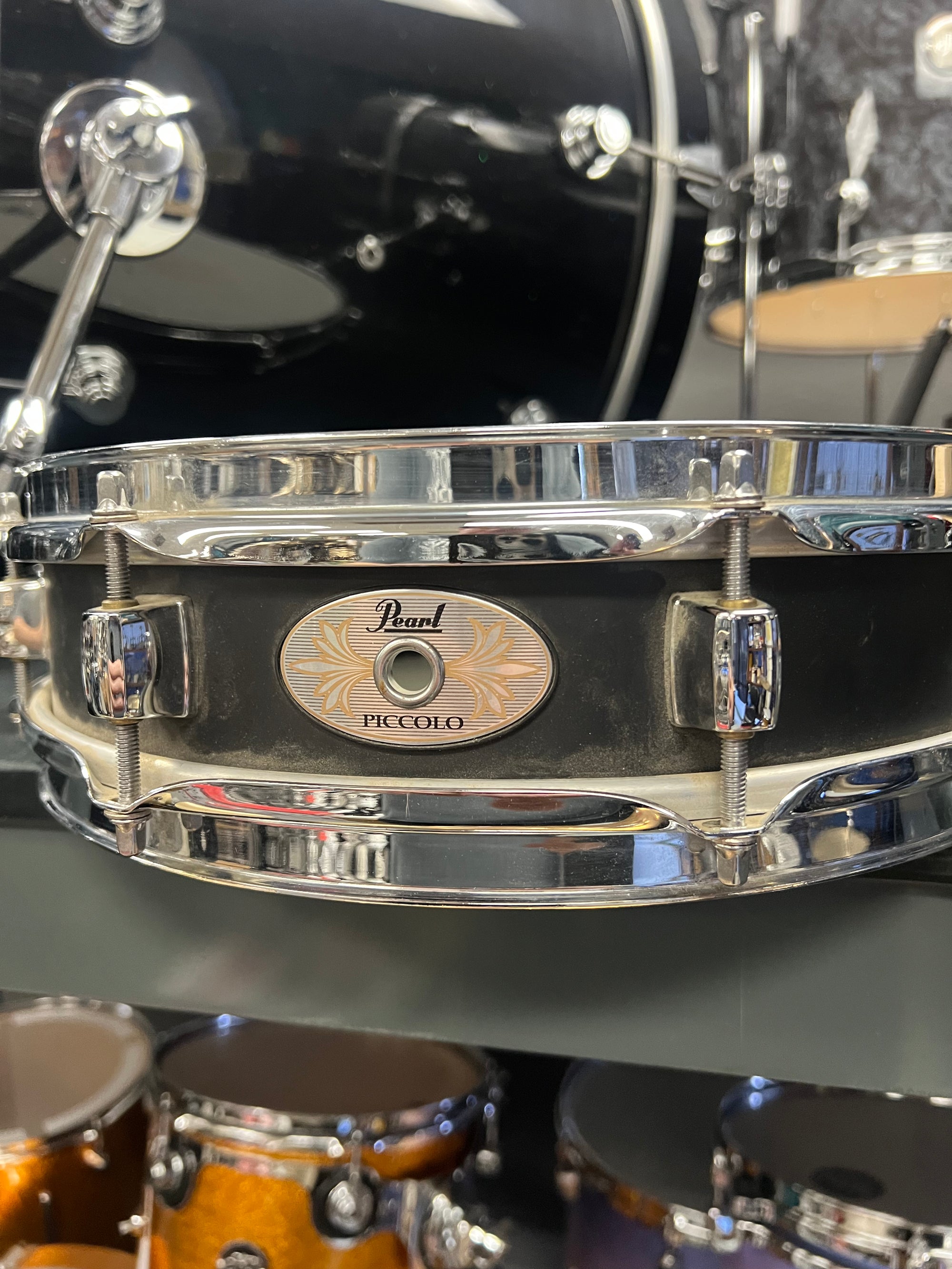 Pearl 13x3” Steel Piccolo Snare Drum Black