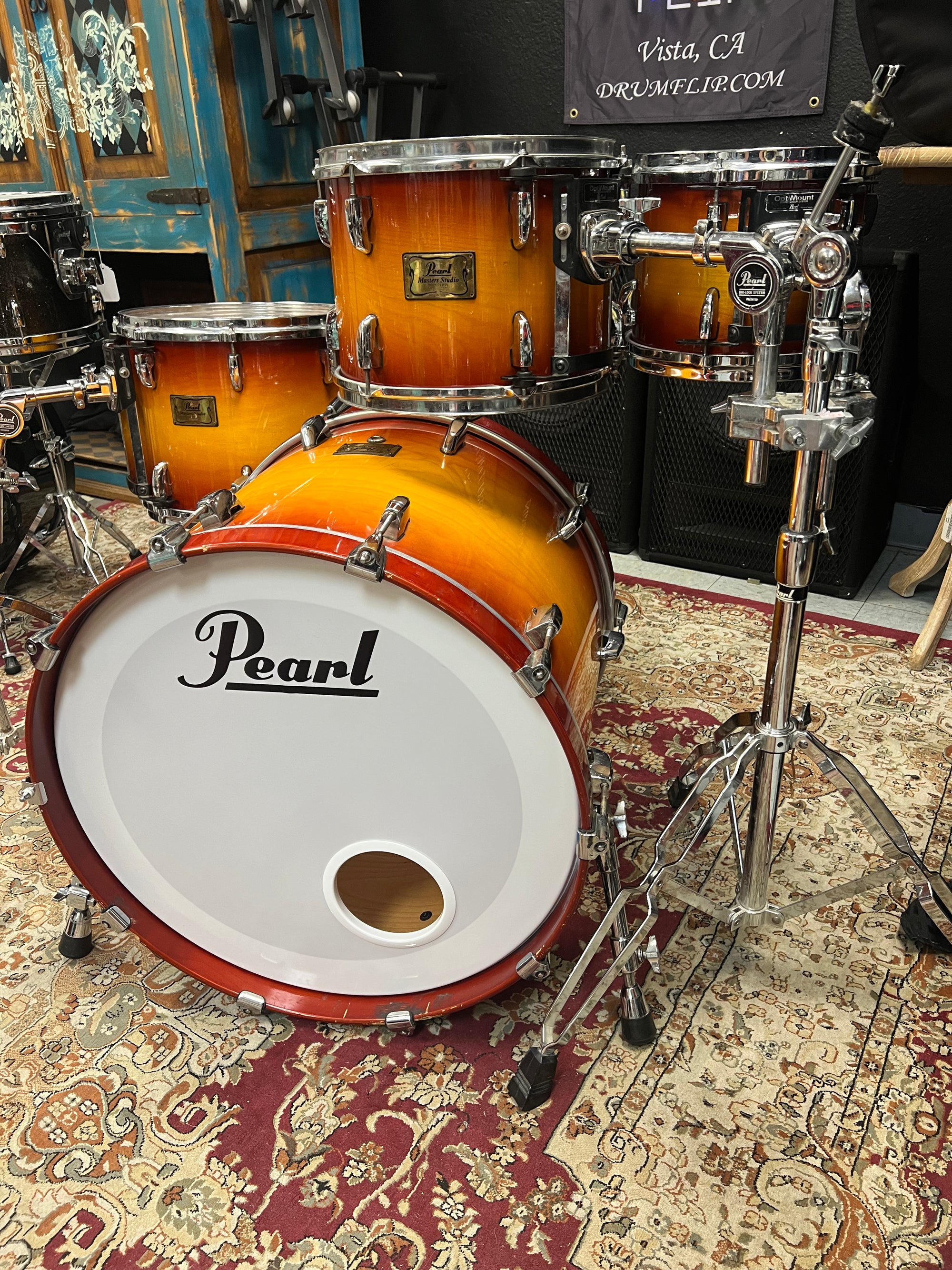 Pearl Masters Studio Vintage Sunburst 4pc Drum Set