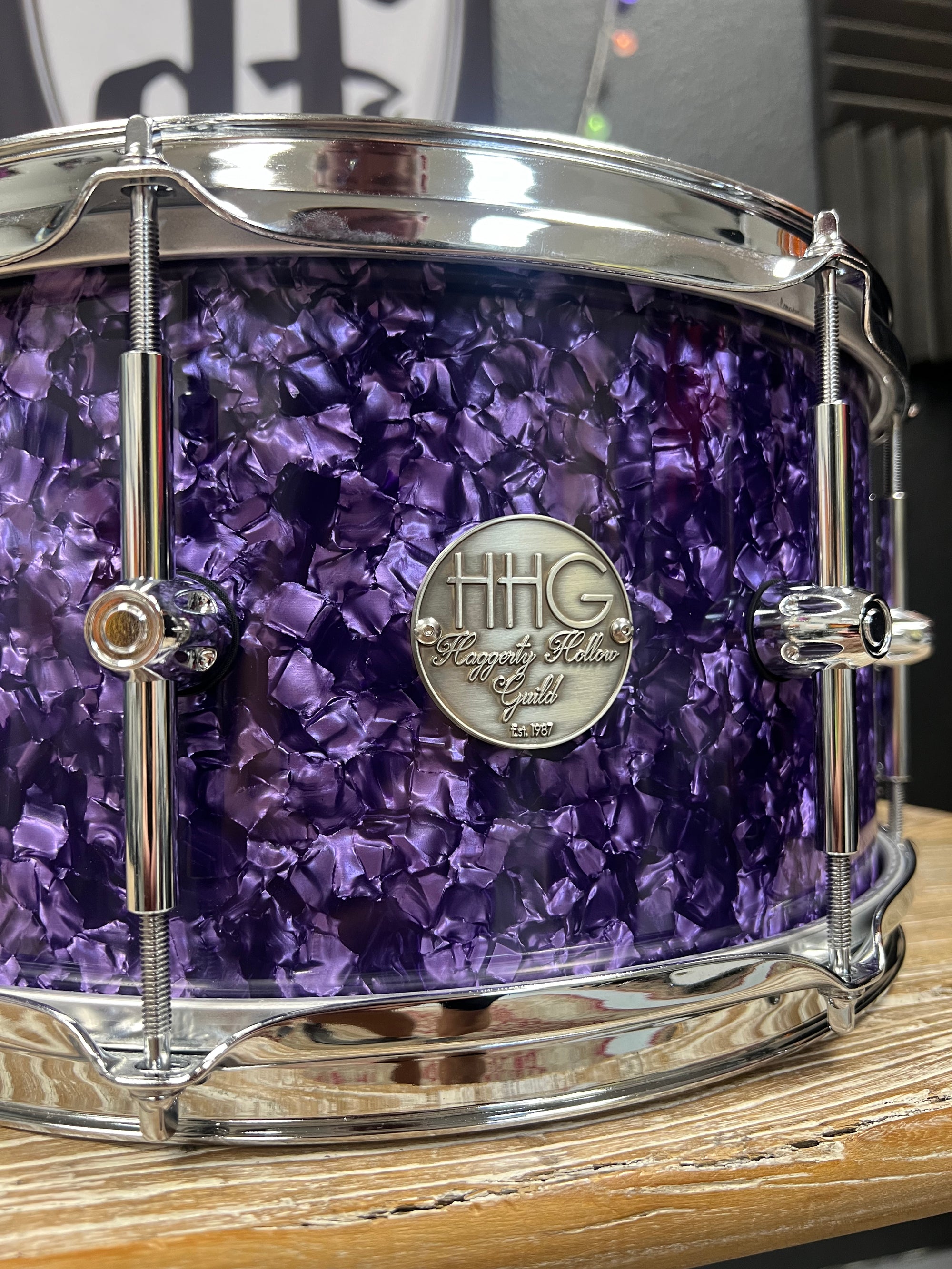 HHG Purple Pearl Snare Drum 14x7”