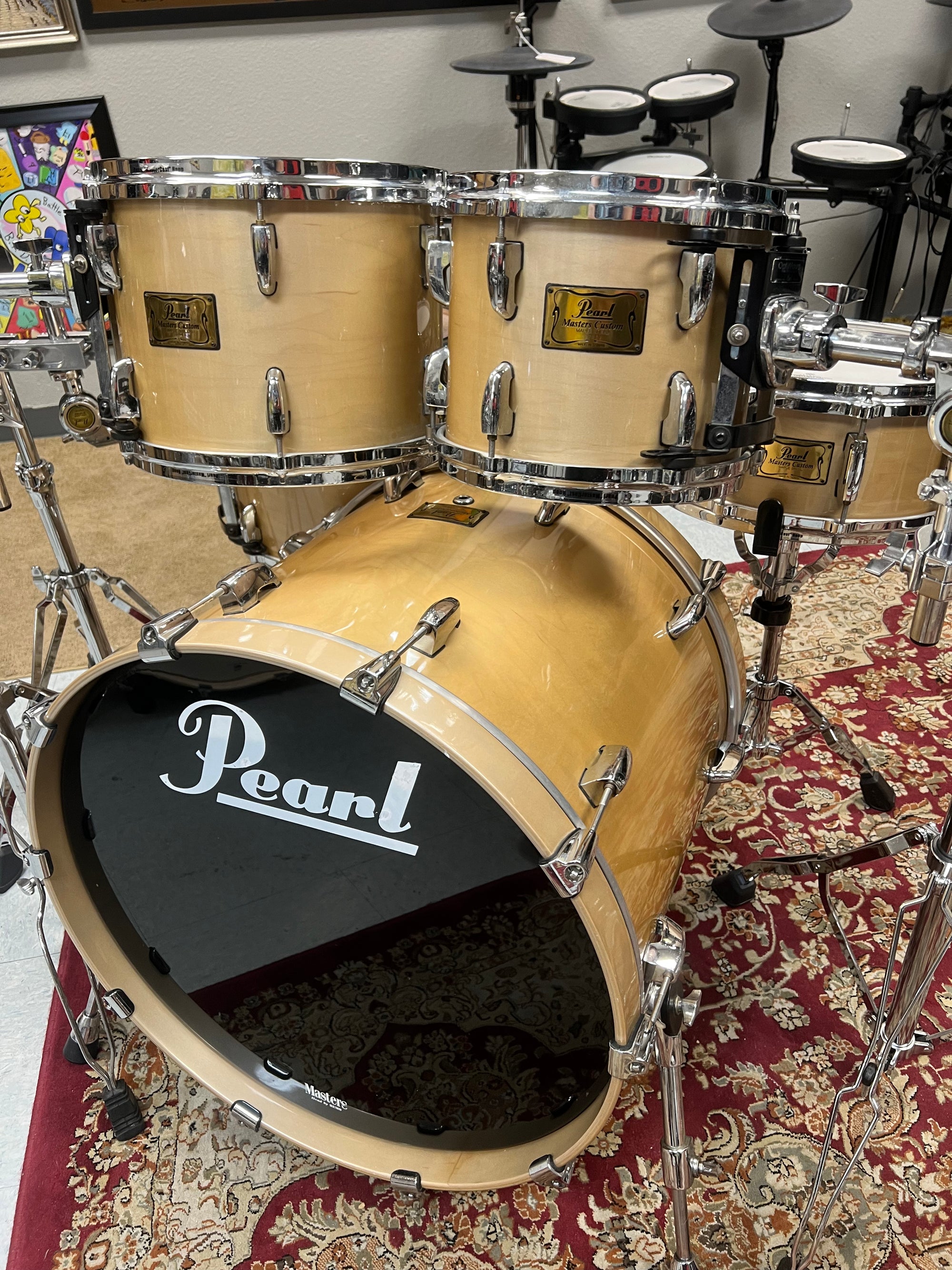 Pearl Masters Platinum Mist 5pc Drum Set