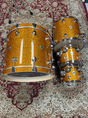 DW Collectors Burnt Orange Glass 4pc Drum Set