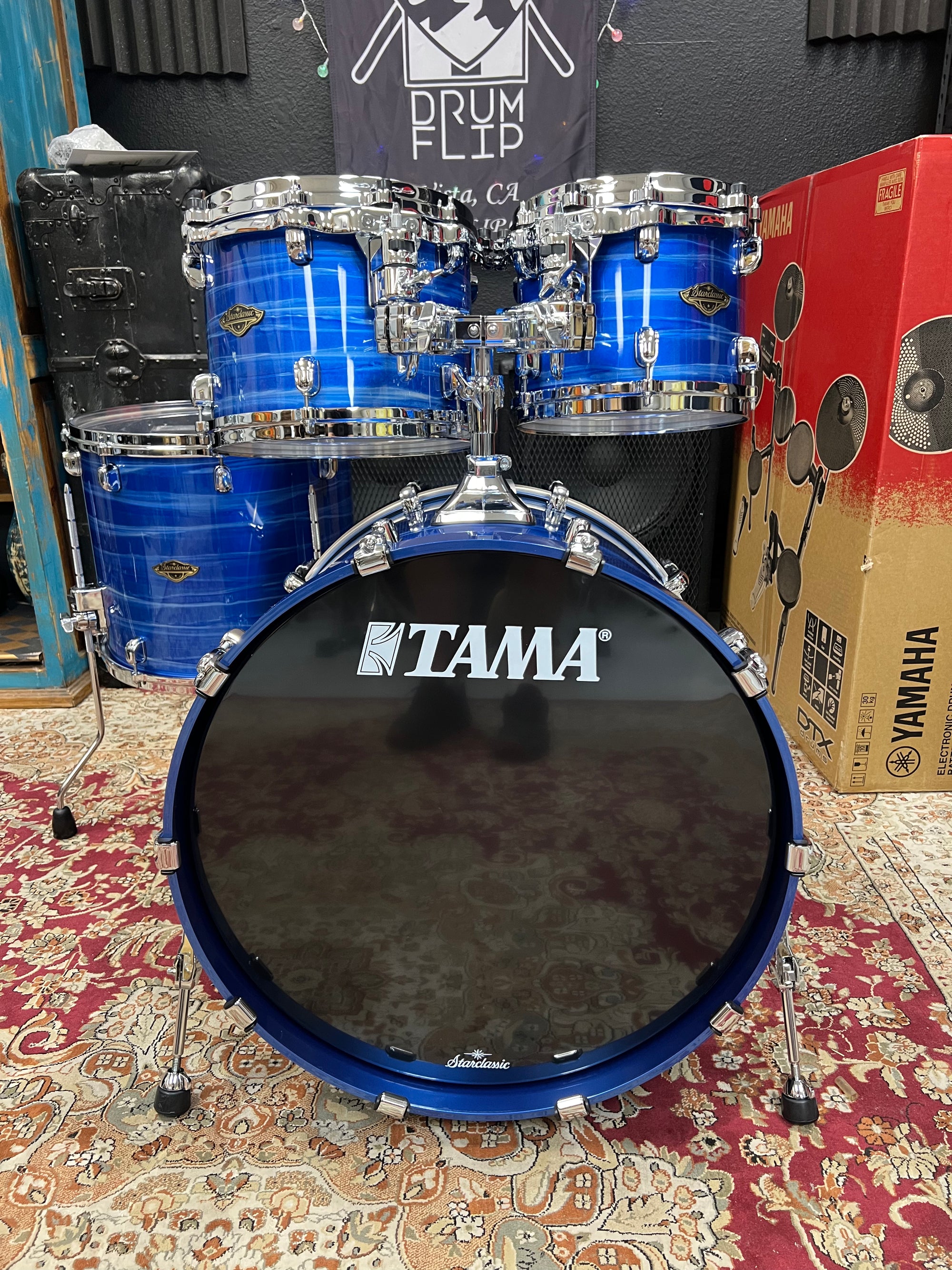 Tama Starclassic Ocean Blue Ripple 4pc Drum Set