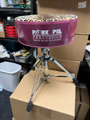 Pork Pie Purple Sparkle With Leopard Print Throne