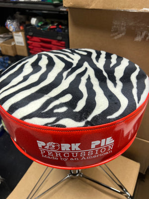 Pork Pie Orange Sparkle With Zebra Print Throne
