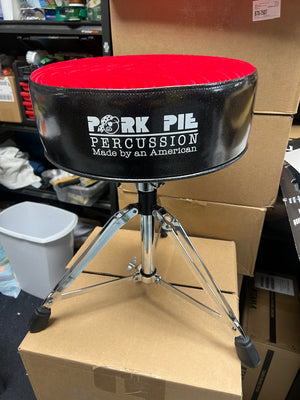 Pork Pie Black Sparkle With Red Crush Print Throne