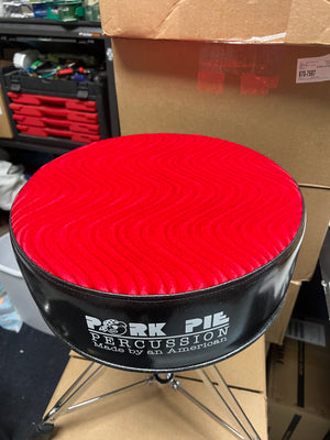 Pork Pie Black Sparkle With Red Crush Print Throne