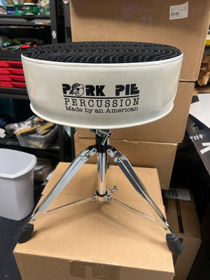 Pork Pie White Sparkle With Black Crush Print Throne