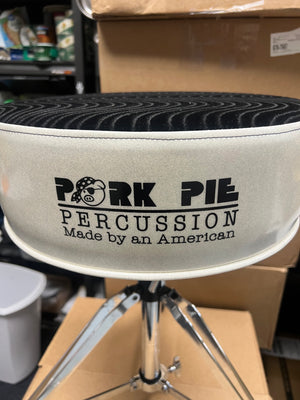 Pork Pie White Sparkle With Black Crush Print Throne