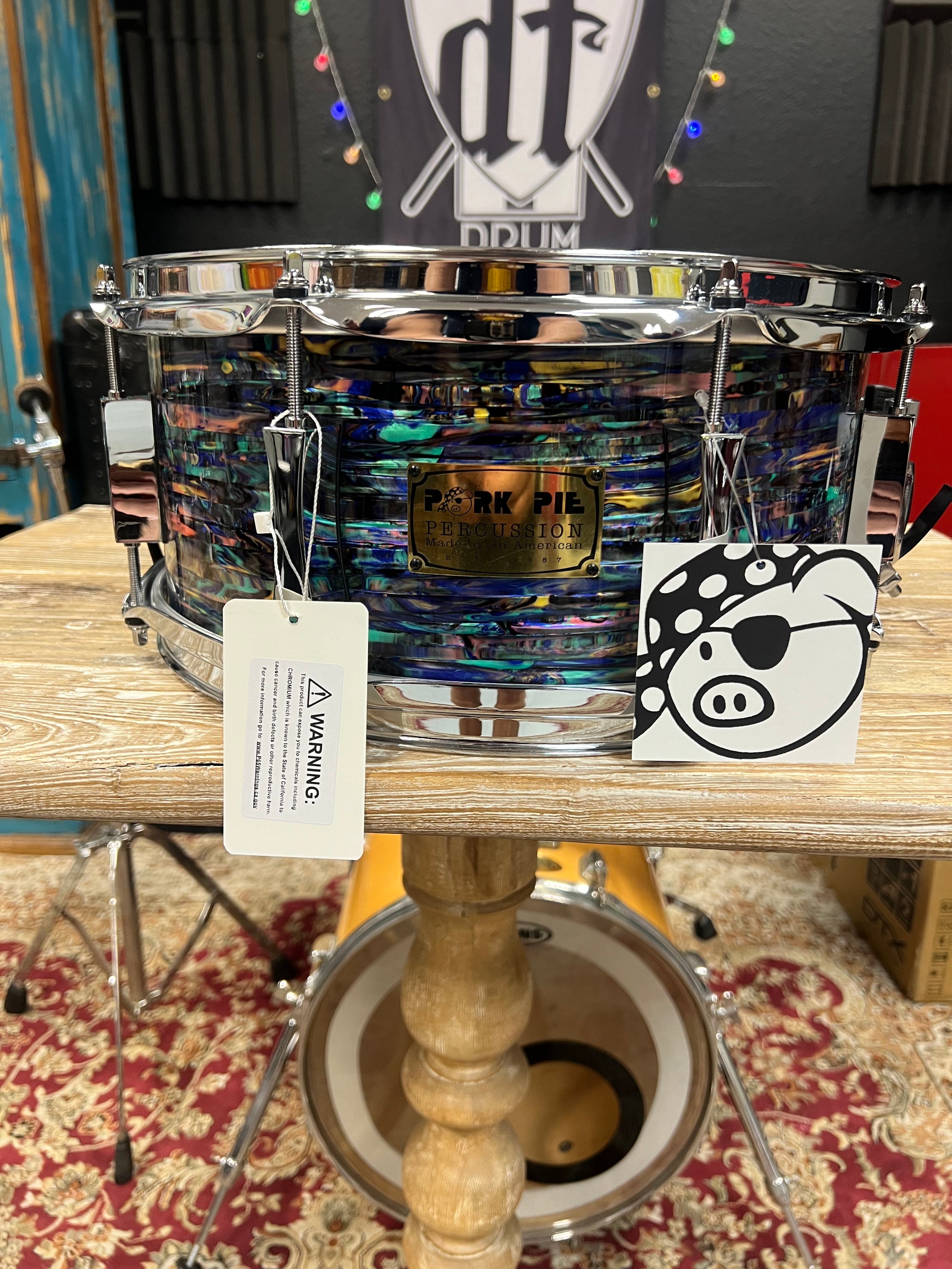 Pork Pie 13x6” Abalone Style Snare Drum