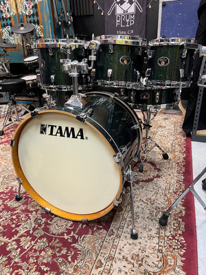Tama Silverstar 7pc Green Sparkle Drum Set