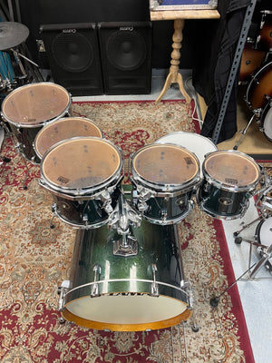 Tama Silverstar 7pc Green Sparkle Drum Set
