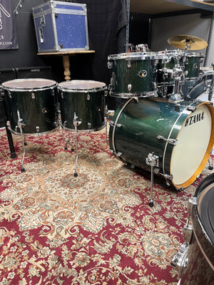 Tama Silverstar 7pc Green Sparkle Drum Set
