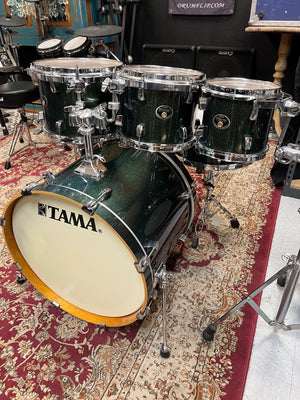 Tama Silverstar 7pc Green Sparkle Drum Set