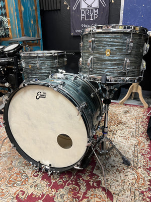 Ludwig Blue Oyster 1966 3pc Drum Set