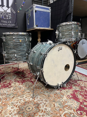 Ludwig Blue Oyster 1966 3pc Drum Set