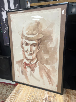 Bill Voss Original Art Study Of Stan Laurel