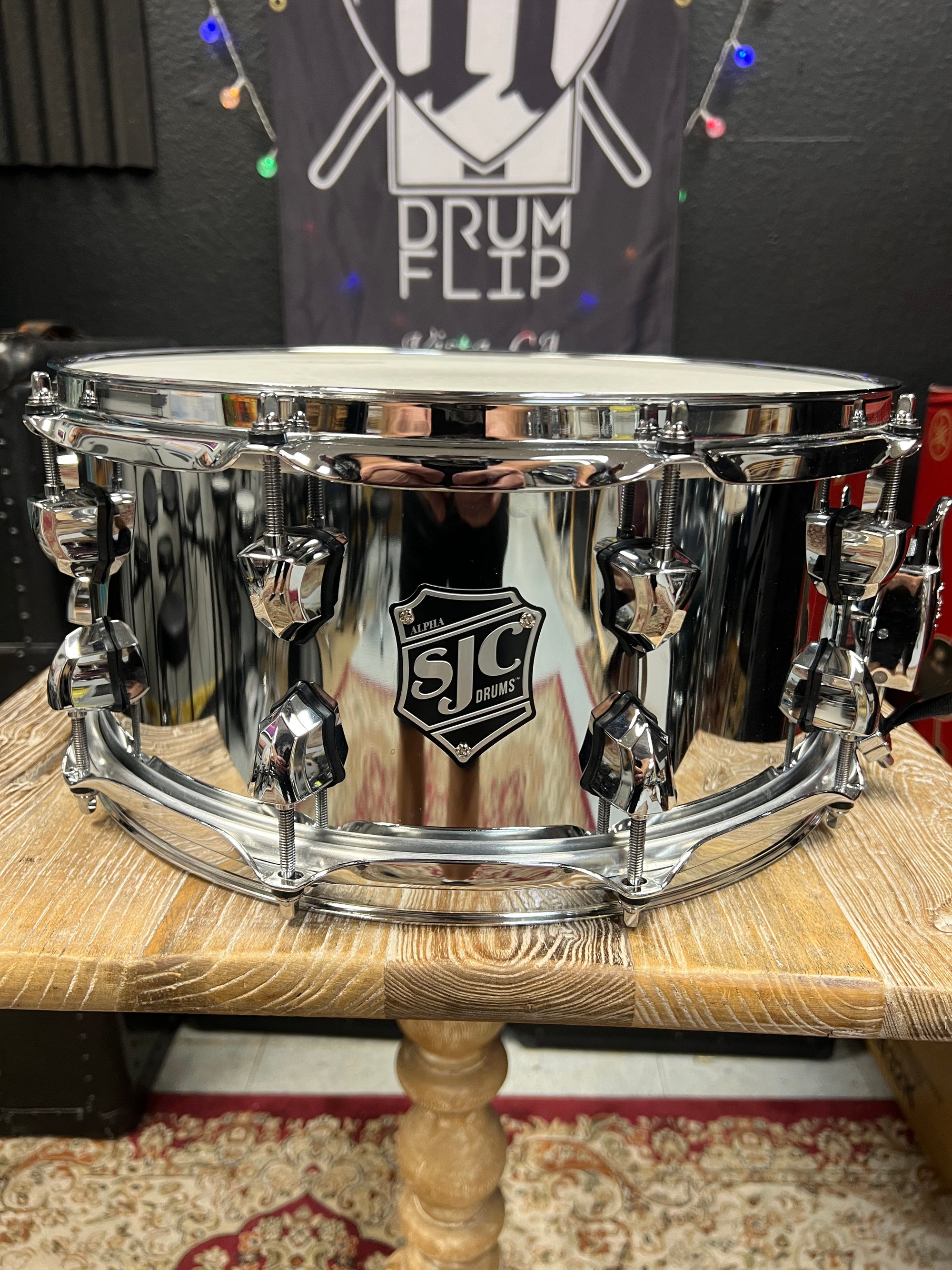 SJC Alpha Steel Snare Drum 14x6.5”