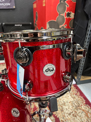 DW Collectors Red Sparkle 4pc Drum Set