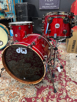 DW Collectors Red Sparkle 4pc Drum Set