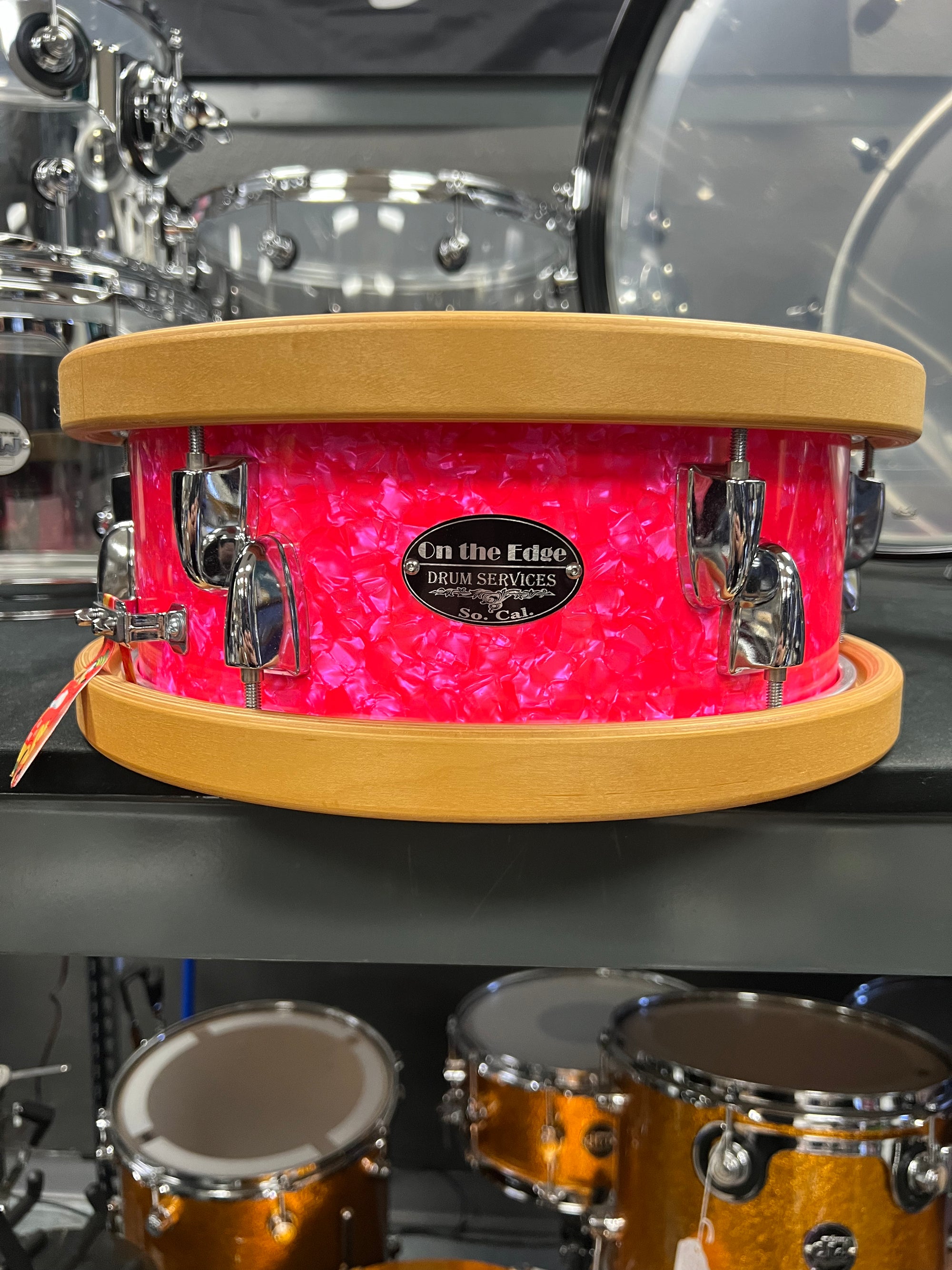 On The Edge 12x5” Pink Pearl Snare Drum