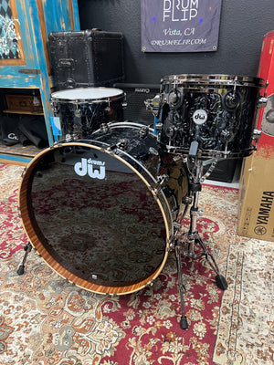 DW Collectors Black Velvet 3pc Drum Set