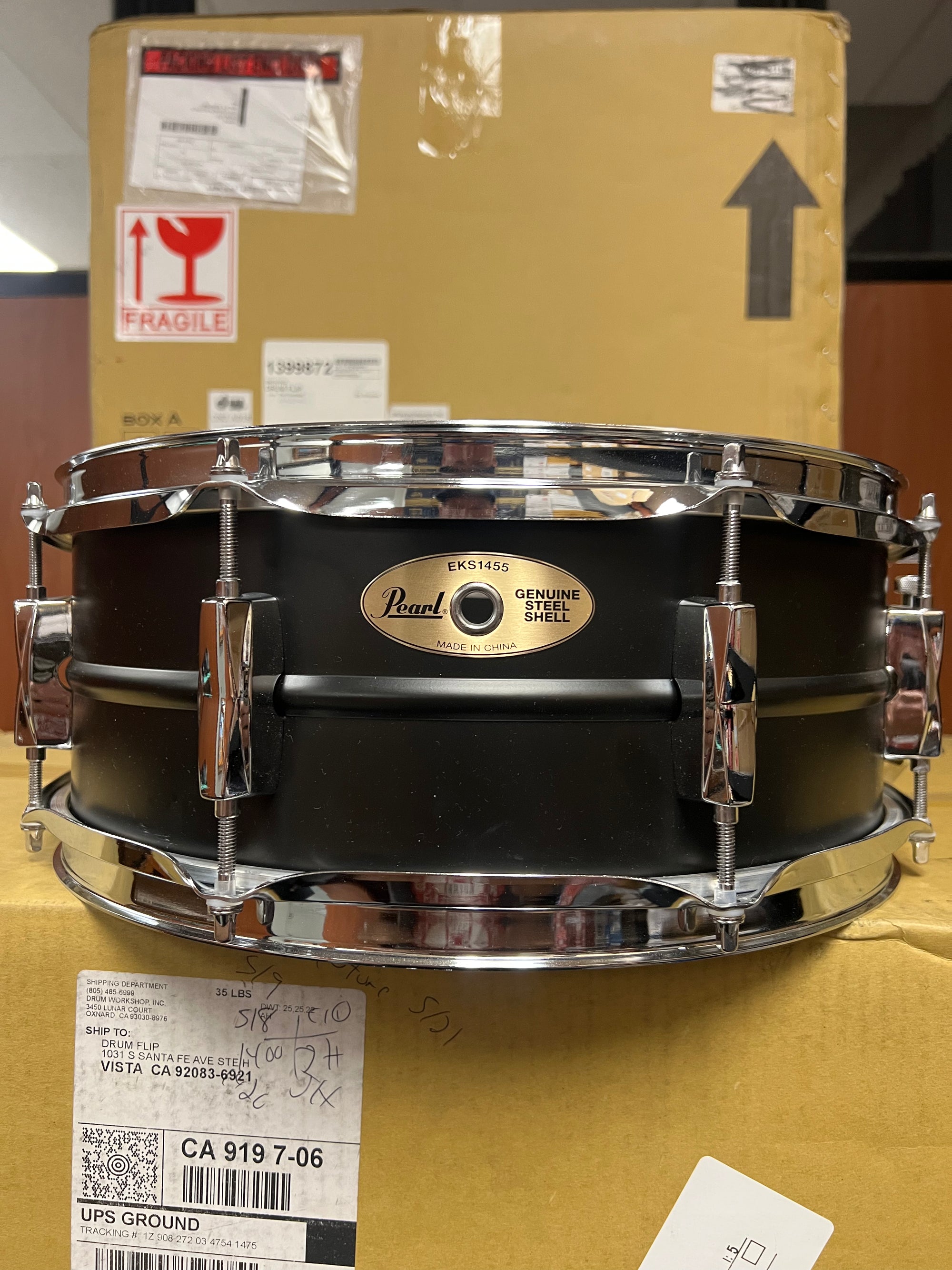 Pearl 14x5.5” Steel Snare Drum